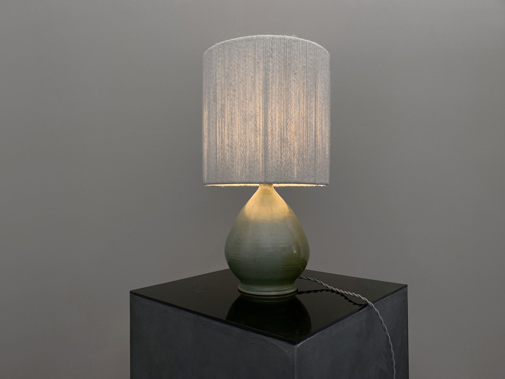 Lampe, Vintage mit Jutekordel bespannt