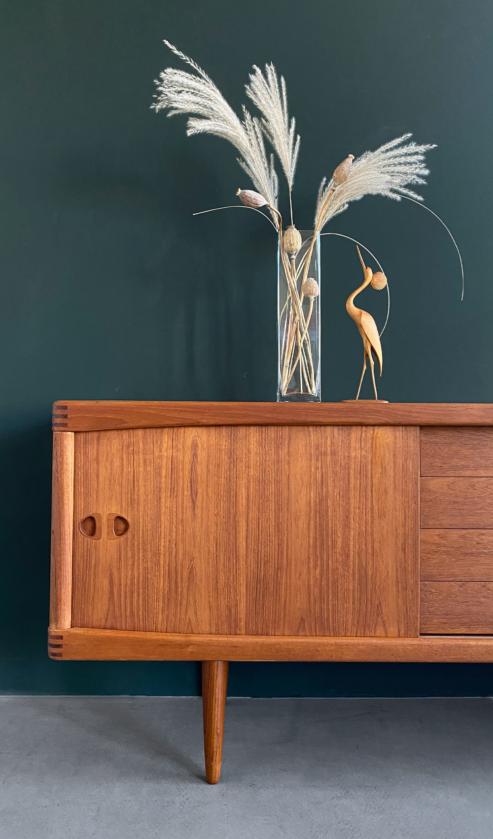 Teakholz furnier sideboard 60er