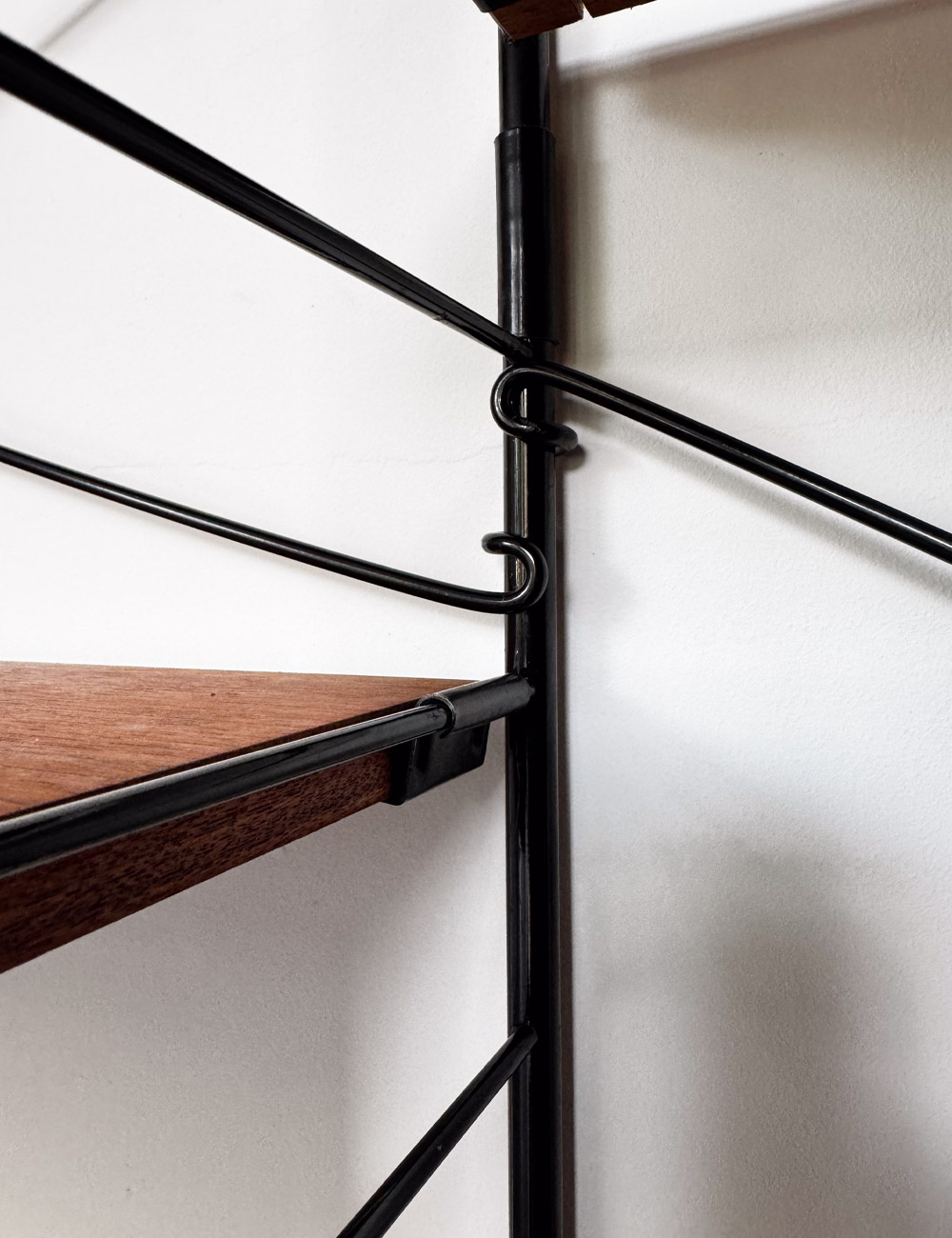 Regal vintage Metallleitern Teak