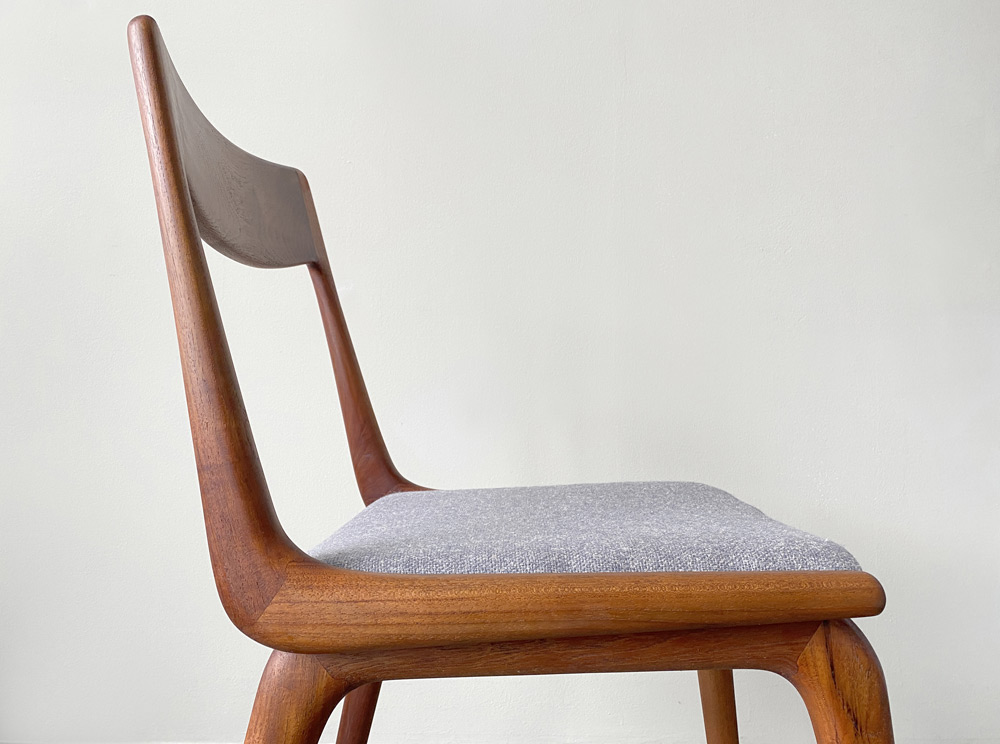 Teakholz Stühle, Boomerang, Vintage