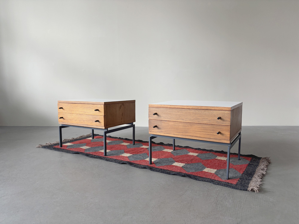 Beistelltisch, Nachttisch, Ulme, Mid-century