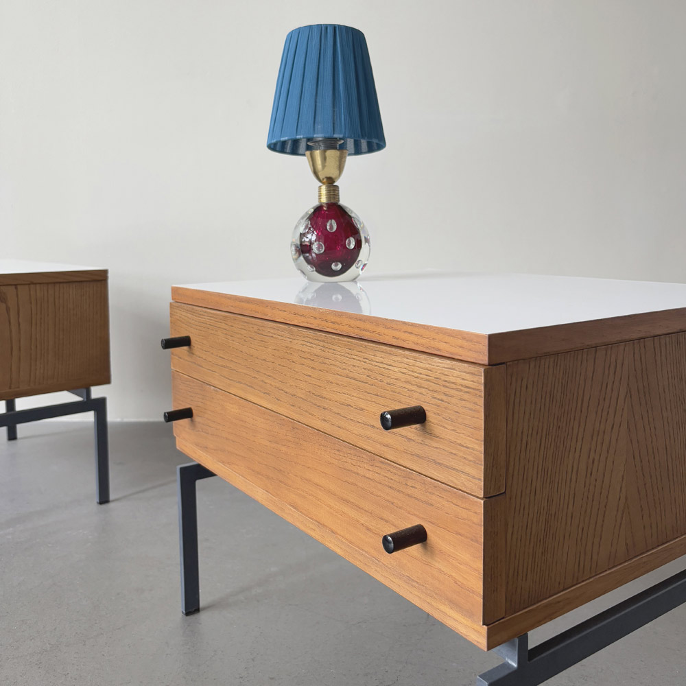 Beistelltisch, Nachttisch, Ulme, Mid-century