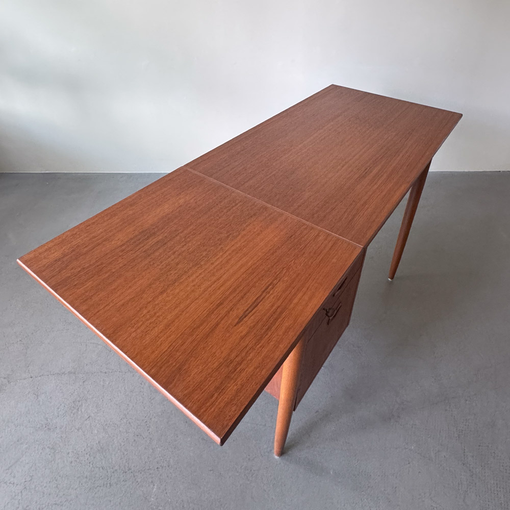 schreibtisch Schubladen teak vintage