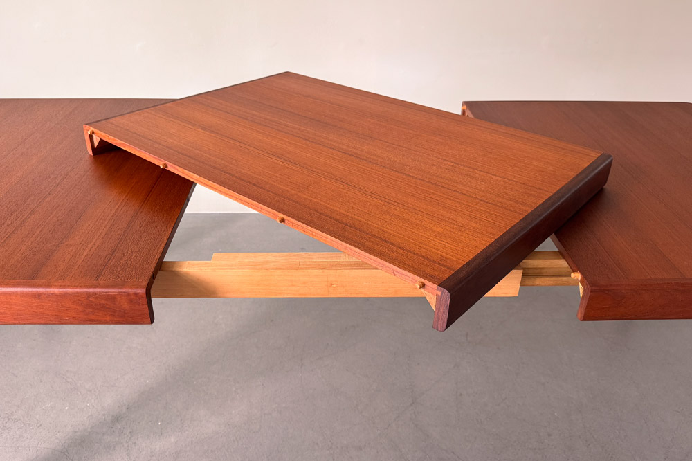 Bramin Esstisch Teak ausziehbar, mit Einlegeplatte, dänisches Design 