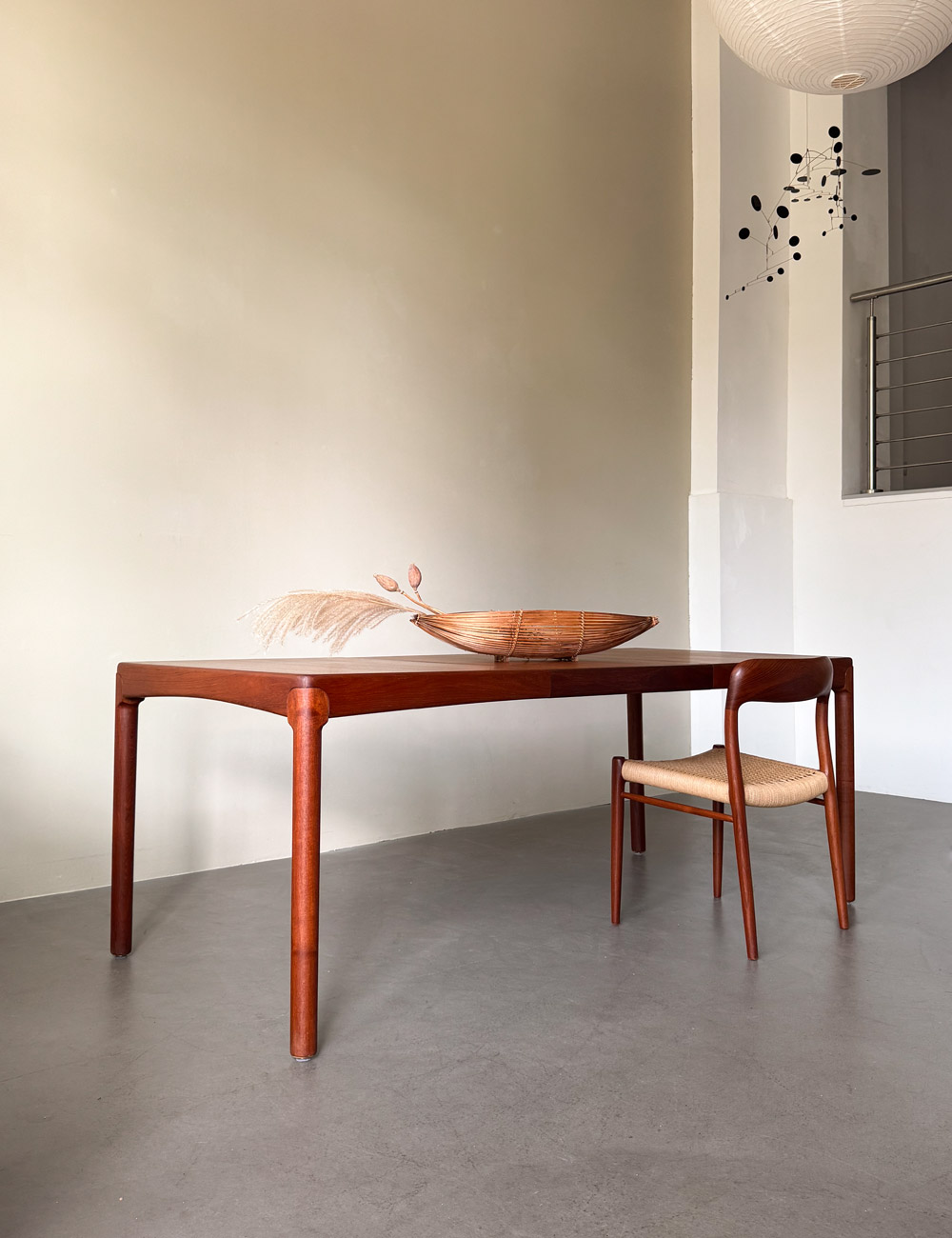 Dänischer Bramin Esstisch Teak, H. W. Klein Designklassiker, Mid Century
