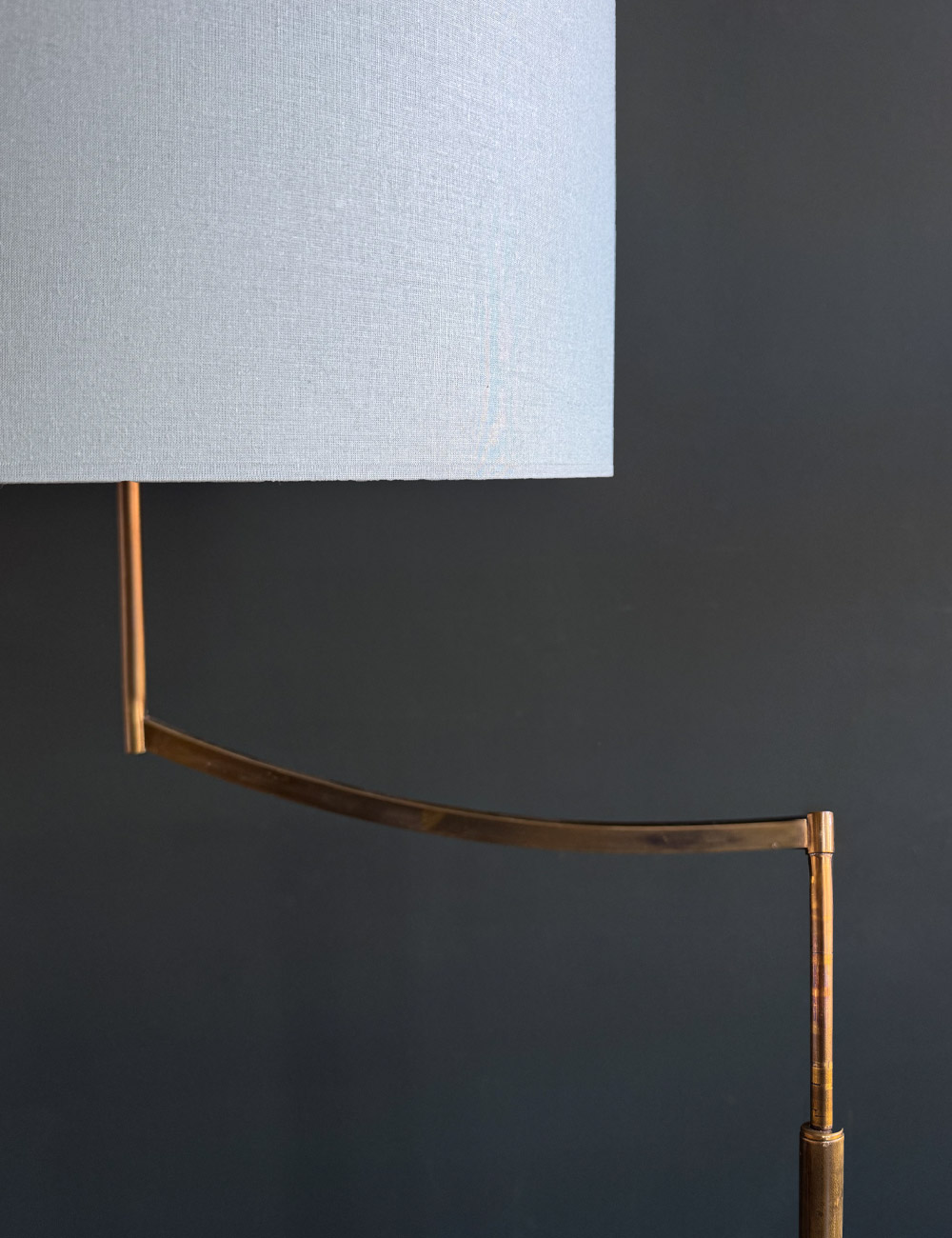 Messing Stehlampe - 60er Jahre