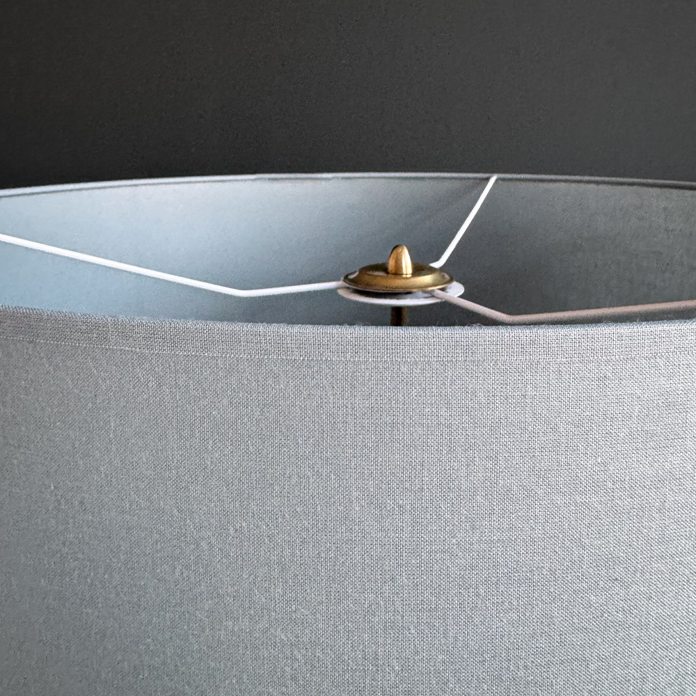 Messing Stehlampe - 60er Lampenschirm