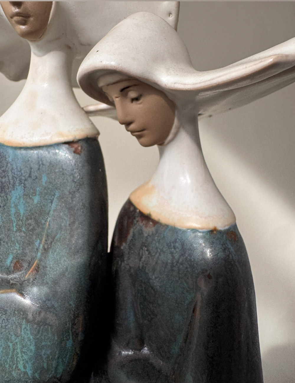 Spanische Kunstkeramik Nonnen Lladro