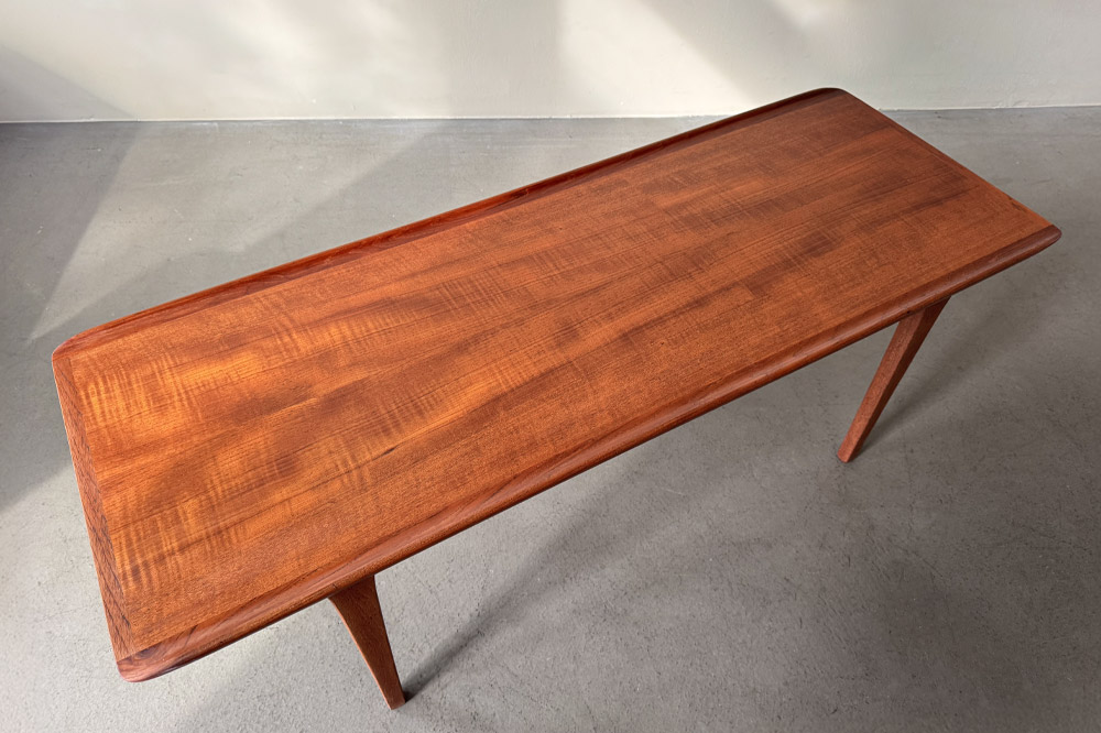 teakfurnier midcentury Beistelltisch 60er