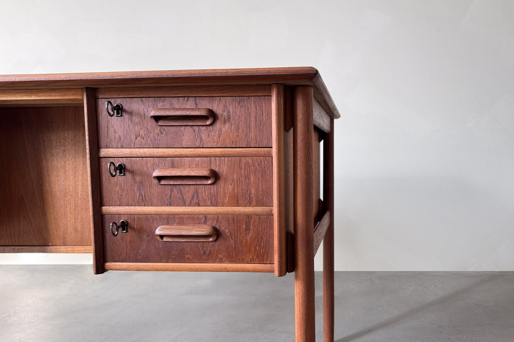 Schubladen Teak Schreibtisch tibergaard