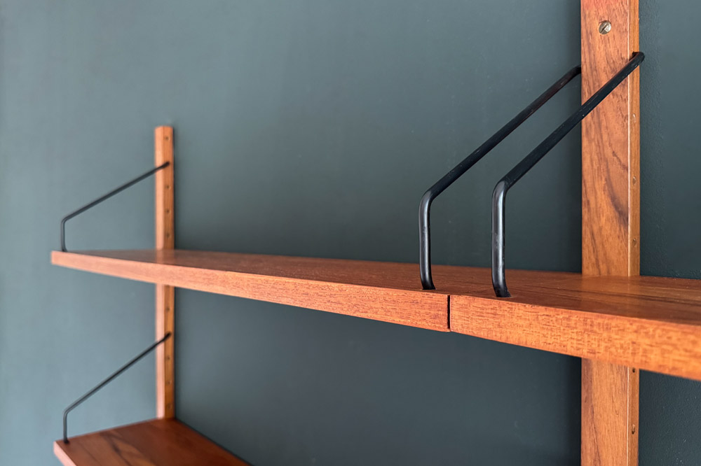 Restauriertes Teak Regalsystem Cado