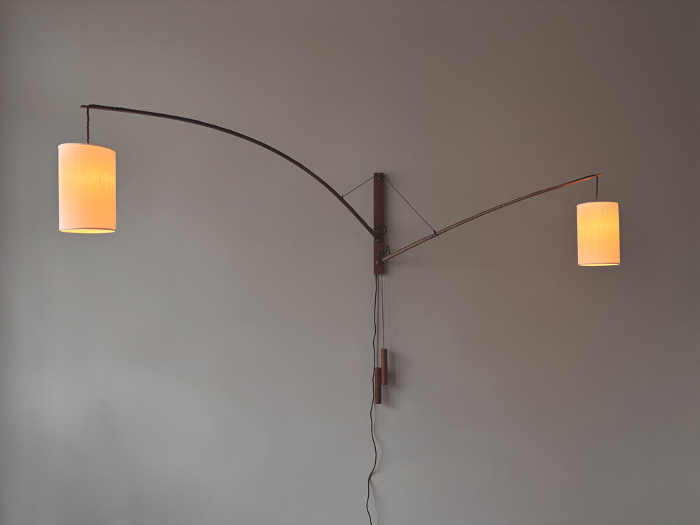 Teak Wandlampe Rupprecht Skrip