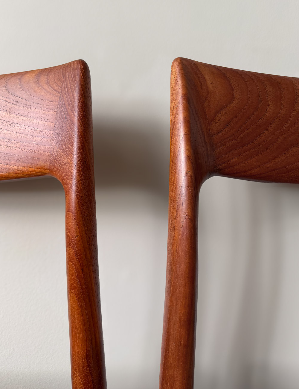 Teak Holzmaserung Møller Stuhlset