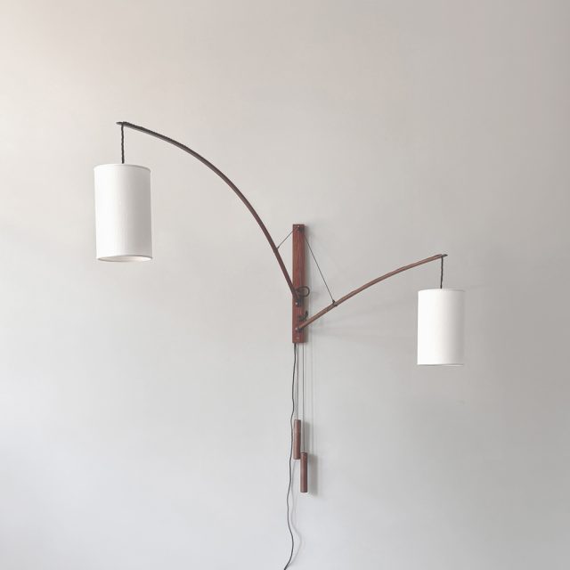 Teak Wandlampe Rupprecht Skrip